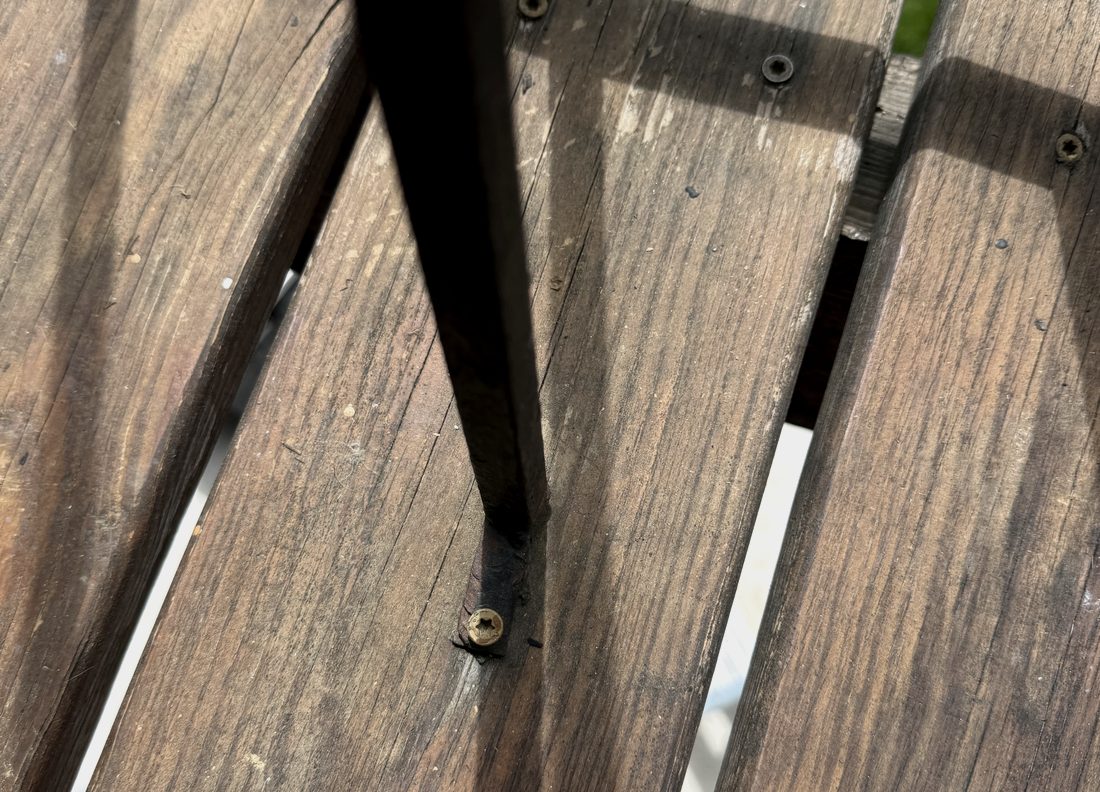 Composite deck boards and railing installation
