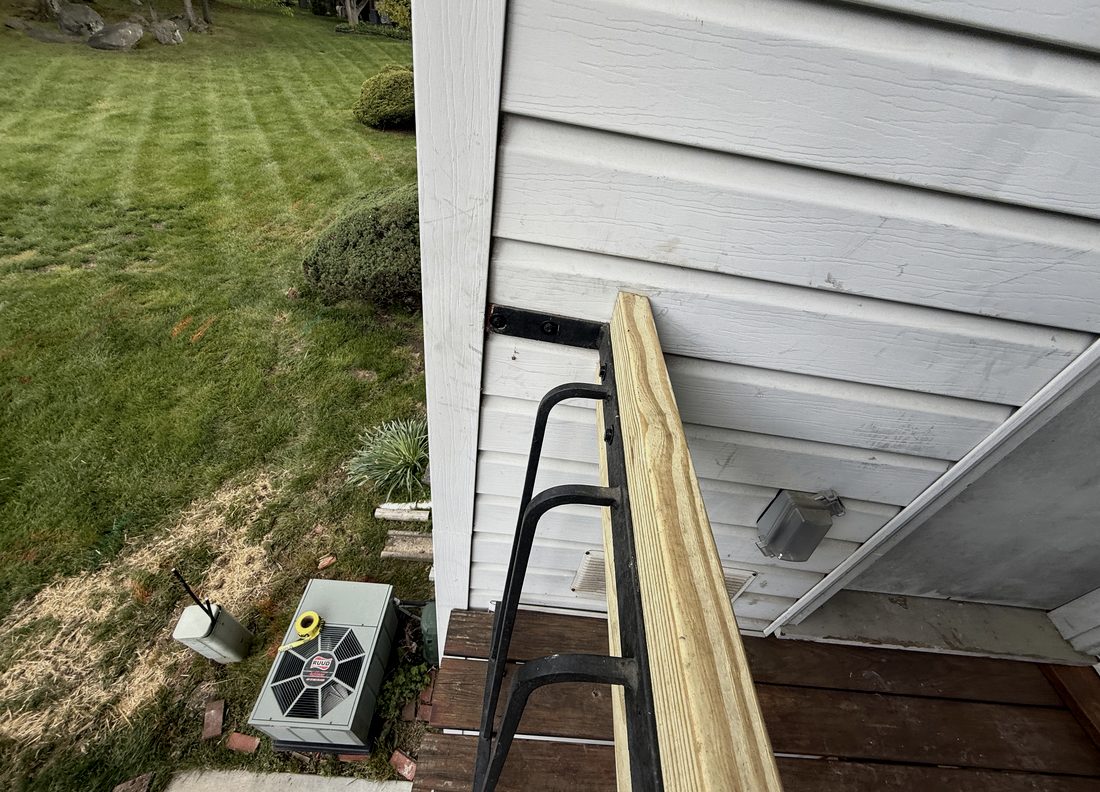 Balcony deck rebuild with new framing